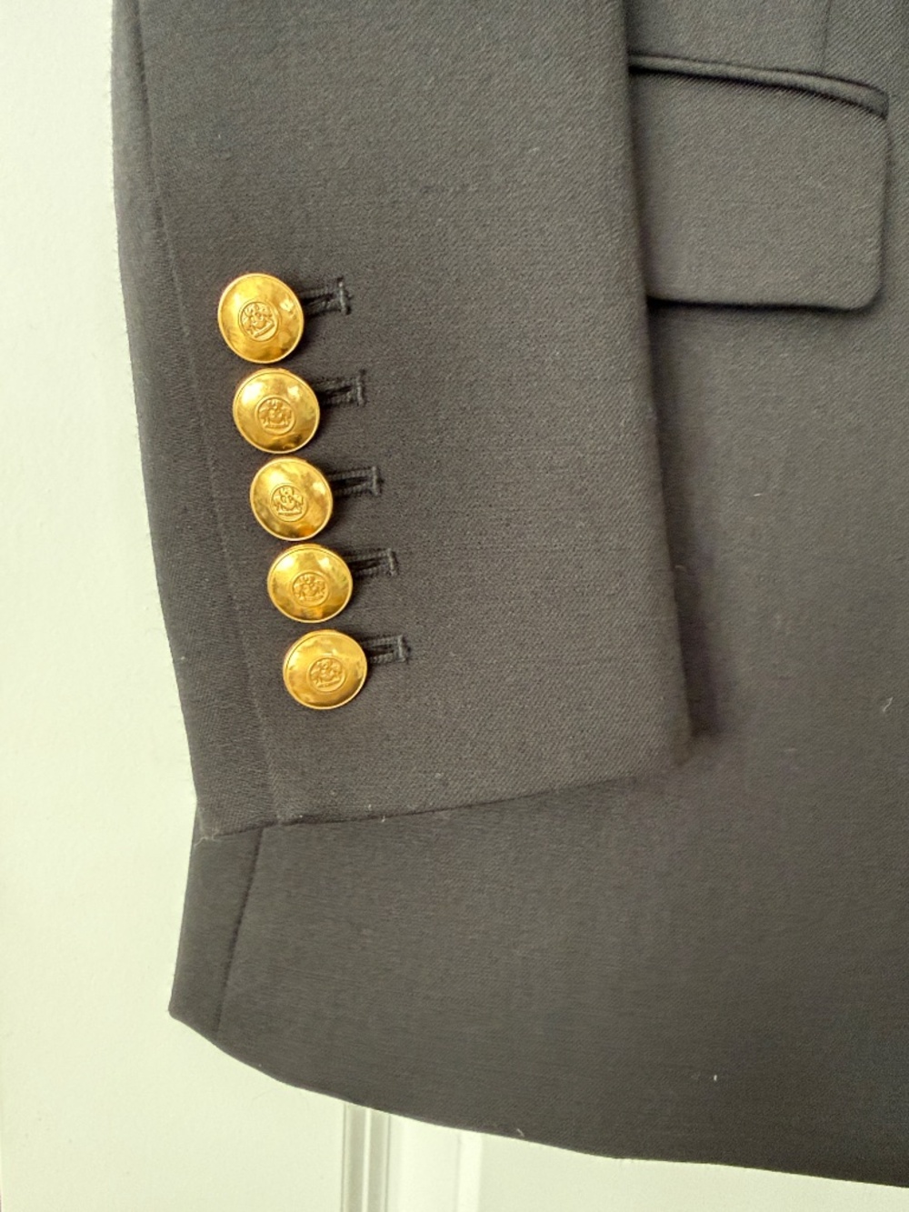 Veronica Beard Rhys Black Dickey Wool Blazer with Gold Buttons Sz 2 NWT $848 - Picture 6 of 11